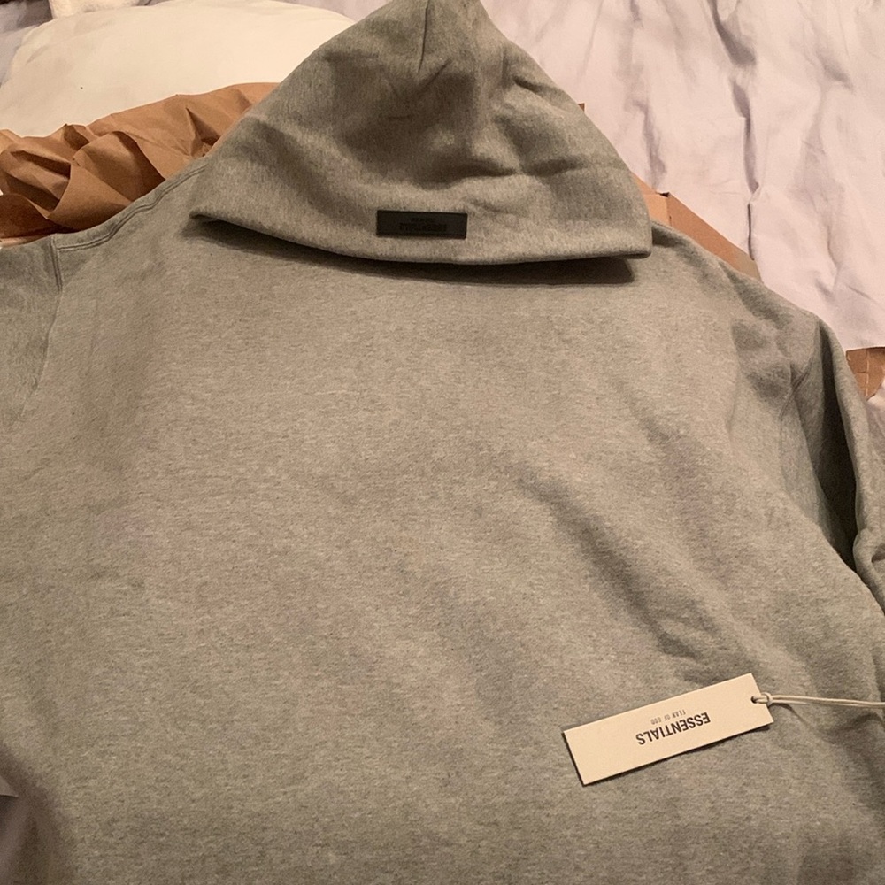 BNWT Essentials hoodie in Dark Oatmeal color